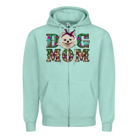 Seafoam Christmas dog mom Pomeranian Zipper Hoodie - RanaPortraitStore