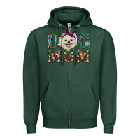Sports Green Christmas dog mom Pomeranian Zipper Hoodie - RanaPortraitStore