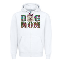 White Christmas dog mom Pomeranian Zipper Hoodie - RanaPortraitStore
