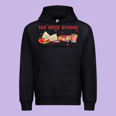 100 Days School Urban Hoodie Designed By Maliassmallbusiness