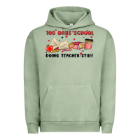 Pigment Oil Green 100 days school Urban Hoodie - MaliasSmallBusiness