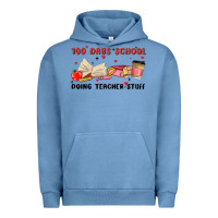 Pigment Pebble Blue 100 days school Urban Hoodie - MaliasSmallBusiness