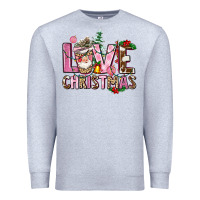 Heather Grey love christmas Premium Sweatshirt - AdoDesignShop