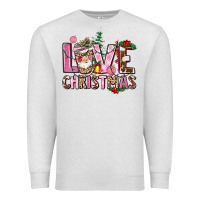 Oatmeal Heather love christmas Premium Sweatshirt - AdoDesignShop