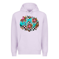 Lilac race sunflower patches Premium Hoodie - AdoDesignShop