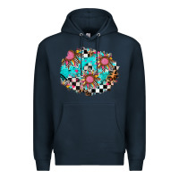 Navy race sunflower patches Premium Hoodie - AdoDesignShop