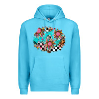 Ocean Blue race sunflower patches Premium Hoodie - AdoDesignShop