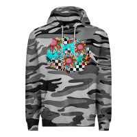 Slate Camo race sunflower patches Premium Hoodie - AdoDesignShop