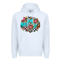 White race sunflower patches Premium Hoodie - AdoDesignShop