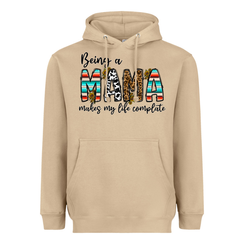 Being Mama Makes My Life Complate Heavyweight Hoodie by CowhideDigitalArt | Teevron