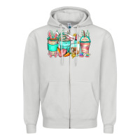 Dove Grey easter nurse coffee cups Zipper Hoodie - Zillion Design Studio