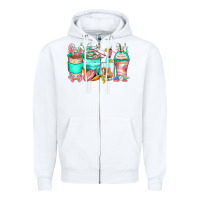 White easter nurse coffee cups Zipper Hoodie - Zillion Design Studio