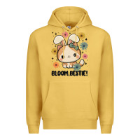 Antique Gold bloom bestie cat Premium Hoodie - MaliasSmallBusiness