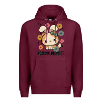 Burgundy bloom bestie cat Premium Hoodie - MaliasSmallBusiness