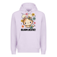 Lilac bloom bestie cat Premium Hoodie - MaliasSmallBusiness