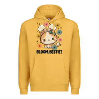 Mustard bloom bestie cat Premium Hoodie - MaliasSmallBusiness
