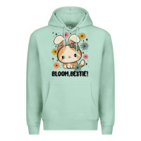 Seafoam bloom bestie cat Premium Hoodie - MaliasSmallBusiness
