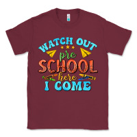 Burgundy watch out pre school here i come Classic Tee - texasbilliewilder