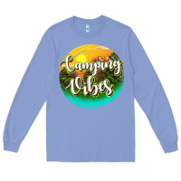 Colony Blue camping vibes Long Sleeve Tee - texasbilliewilder