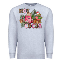Heather Grey hot cocoa Premium Sweatshirt - AdoDesignShop