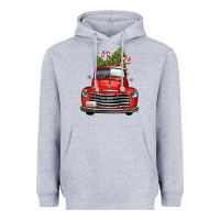 Heather Grey christmas trees truck Heavyweight Hoodie - FaDigitalArtStudio