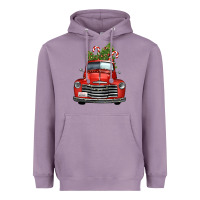 Lavender christmas trees truck Heavyweight Hoodie - FaDigitalArtStudio