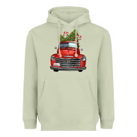 Matcha christmas trees truck Heavyweight Hoodie - FaDigitalArtStudio