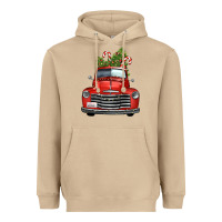 Mushroom christmas trees truck Heavyweight Hoodie - FaDigitalArtStudio