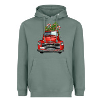 Sage christmas trees truck Heavyweight Hoodie - FaDigitalArtStudio