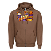 Chestnut basketball coffee cups Zipper Hoodie - Zillion Design Studio