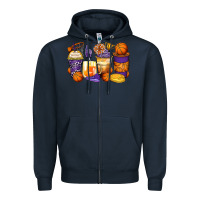 Navy basketball coffee cups Zipper Hoodie - Zillion Design Studio