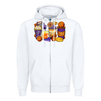 White basketball coffee cups Zipper Hoodie - Zillion Design Studio