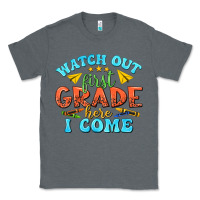 Charcoal Heather watch out first grade here i come Classic Tee - texasbilliewilder