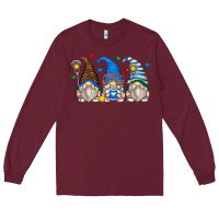 Burgundy lacrosse gnomes Long Sleeve Tee - Zillion Design Studio