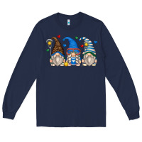 Navy lacrosse gnomes Long Sleeve Tee - Zillion Design Studio