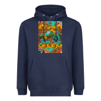 Navy farm life and truck air freshener Heavyweight Hoodie - HRA Design Shop