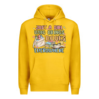 Lemon just a girl who brings books everywhere Premium Hoodie - MaliasSmallBusiness