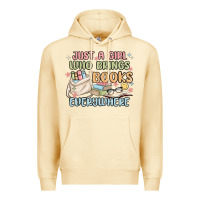 Pina Colada just a girl who brings books everywhere Premium Hoodie - MaliasSmallBusiness