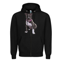 Black pitbull Zipper Hoodie - RanaPortraitStore