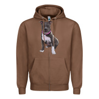 Chestnut pitbull Zipper Hoodie - RanaPortraitStore