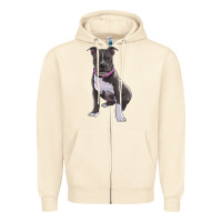 Sandshell pitbull Zipper Hoodie - RanaPortraitStore