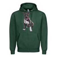 Sports Green pitbull Zipper Hoodie - RanaPortraitStore