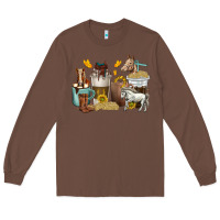 Chestnut coffee cups horses Long Sleeve Tee - texasbilliewilder