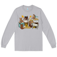 Moon Dust coffee cups horses Long Sleeve Tee - texasbilliewilder