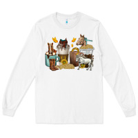 White coffee cups horses Long Sleeve Tee - texasbilliewilder