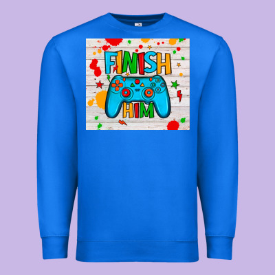 Finish Him Premium Sweatshirt Designed By Jahusdesignshop