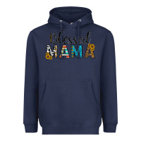 Navy blessed mama Heavyweight Hoodie - CowhideDigitalArt