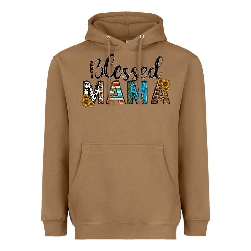 Blessed Mama Heavyweight Hoodie by CowhideDigitalArt | Teevron