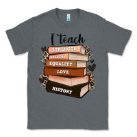 Charcoal Heather i teach strength bravery equality love history Classic Tee - Zillion Design Studio