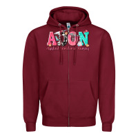 Burgundy adon assistant director of nursing Zipper Hoodie - texasbilliewilder